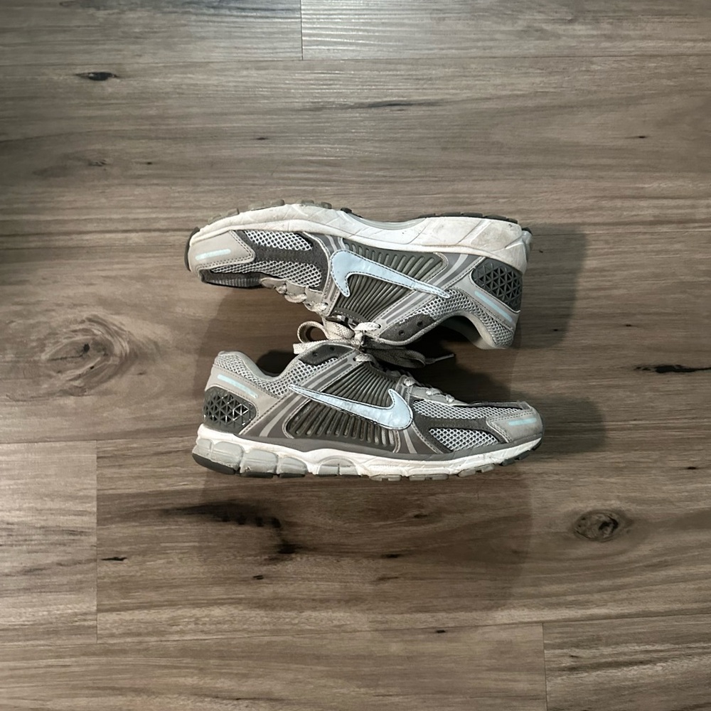 Gray and White Athletic Sneakers